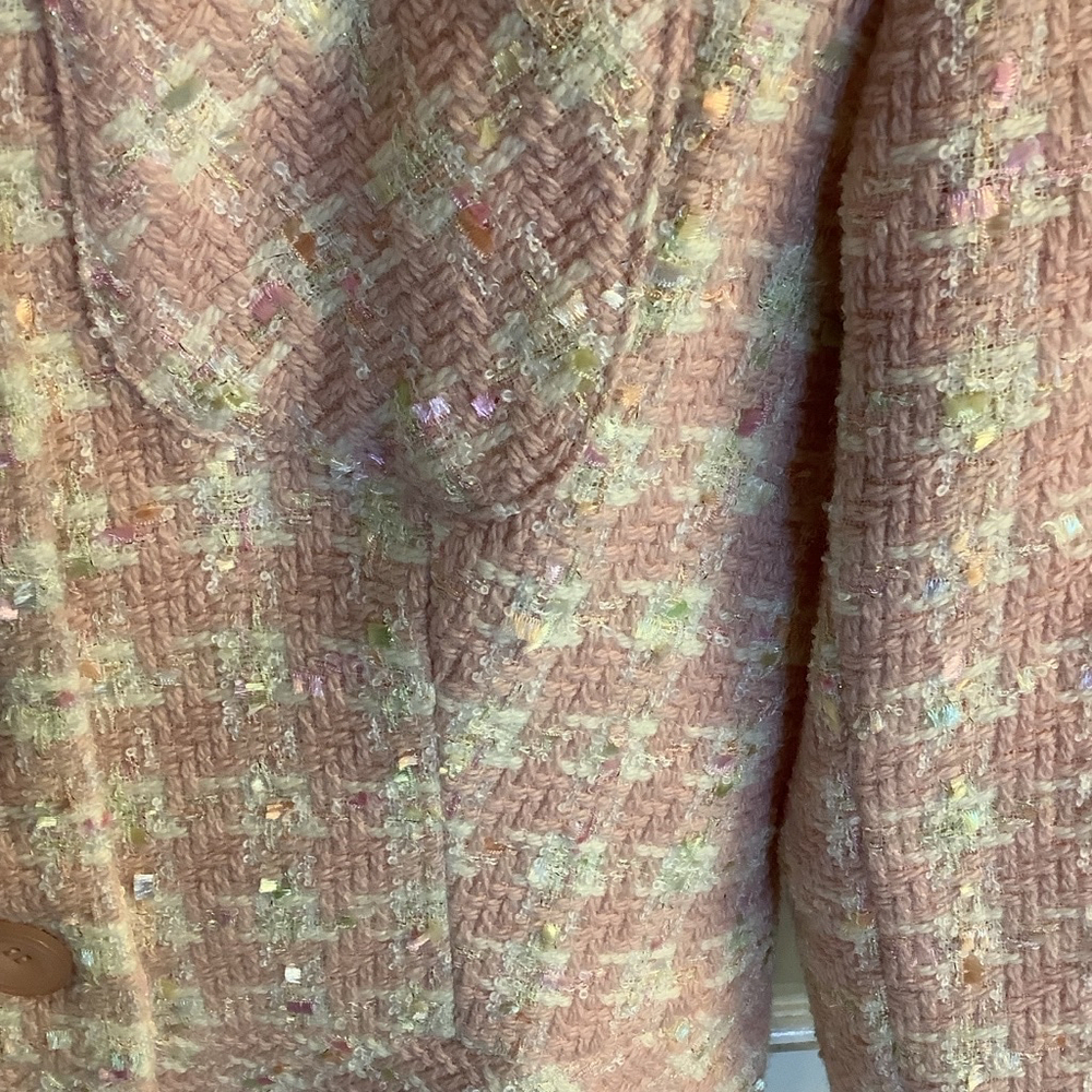 Women's Georgiou Studio Blazer Pink White Size 8 - Picture 6 of 14
